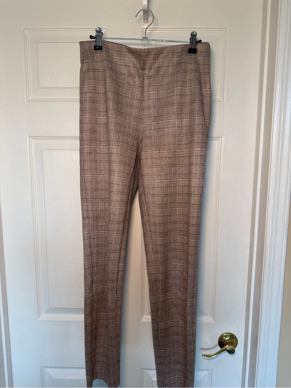 Zara Brown Plaid tight Leg Trousers